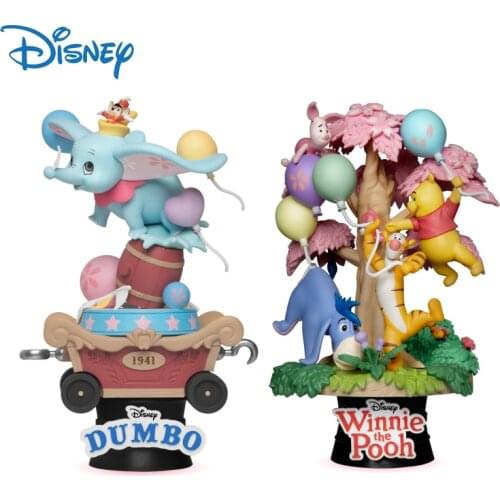 Disney Genuine Dumbo Sakura Version Action Figure Winnie The Pooh Anime Figures Kawaii Decor Collection Model Toys Kids Gifts