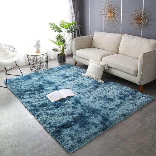 Long Plush Carpets Modern Home Decor Living Room Bedroom Fluffy Rugs Rectangular Furry Floor Mats Can Be Customized Gray White