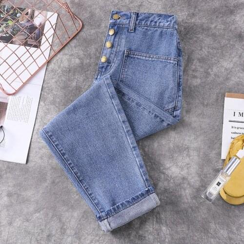 Jeans For Women High Waist Plus Size full length pocket Softener Femme Denim harem Pants Mom Jeans