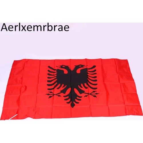 Aerlxemrbrae flag er Albania Flag 3x5 ft Flag of Albania 90x 150cm Albania National Flag