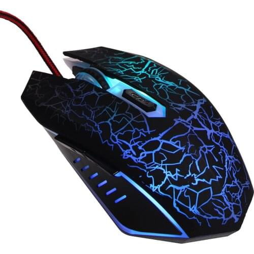 Gaming Mouse Wired RGB Ergonomic Game Mouse USB Computer Mice PC Laptop Gaming Mouse(Black)