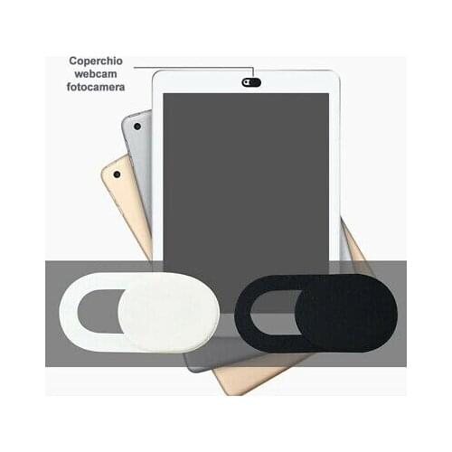 CAMERA cover CAMERA WEB CAM SLIDER adhesive PRIVACY slim white black 99 S0582 sent from Italy