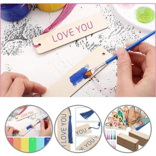 Lightweight 36Pcs/Set Useful Page Mark Wooden Bookmark Supplies Accessories DIY Stationery Bookmark Duable for Student