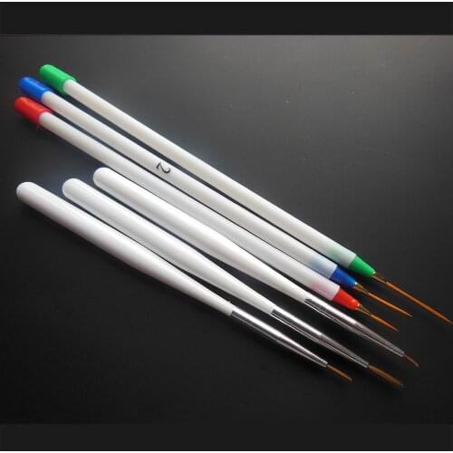 3 Fine Drawing 3 Striping Liner Design Set Nail Tool 6Pcs/Pack Nail Art Pens Brushes