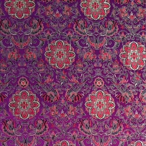 New arrival brocade flower fabric for patchwork felt tissue telas dress bed sheet children cloth coat sofa table cloth 100x75cm