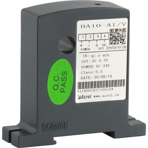 Acrel BA10- AI/V AC current transmitter with 0-50A input 0-5V Analog output