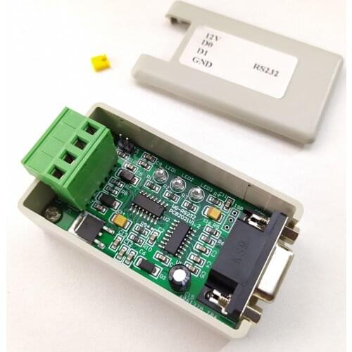 Serial Port RS232 to Wiegand WG Bidirectional Transmission ASCII/HEX For Door Access Control