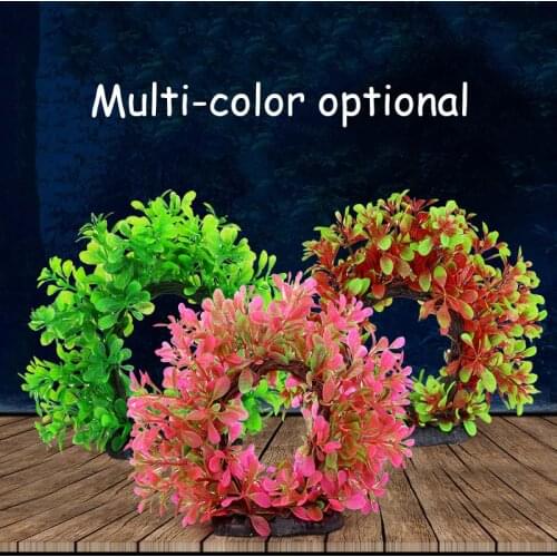 PVC Aquarium Decorative Ornament Decor Simulation Water Grass Flower Fish Tank Decoration Aquatic Pet Supplies Home Accessories
