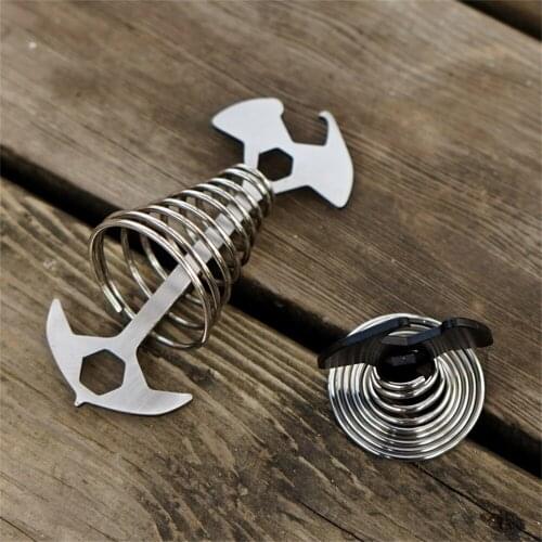 Spiral Shaped Spring Octopus Deck Peg With Carabiner Hooks Durable Rope Buckle Tent Hooks Board Pegs For Camping Hiking In Stock