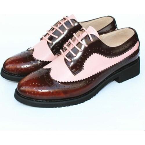 Genuine Leather Oxford Shoes For Women Flats New Fashion Pink Silver Women Shoes Free Shipping Moccasins Femininos Zapatos Mujer