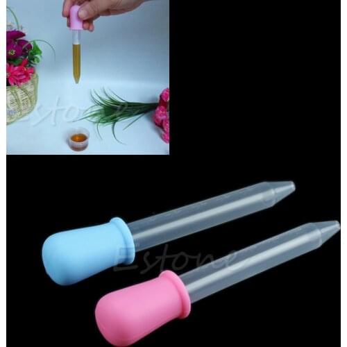 W3JF 1PC 5mL Clear Plastic Baby Kids Feeding Medicine Liquid Eye Ear Dropper Pipette
