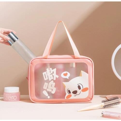 Ladies PVC Waterproof Cosmetic Bag S/M/L Handheld Travel Storage Bag Makeup Case Bath Toiletries Organizer Female Wash Bag