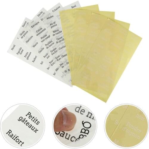 1 Set 208pcs French Ingredients Name Label Decals Spice Labels for Home