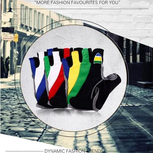 1Pair Half Finger Cycling Gloves -Slip -sweat Gel Bicycle Riding Gloves Shock MTB Road Mountain Bike Sports Gloves