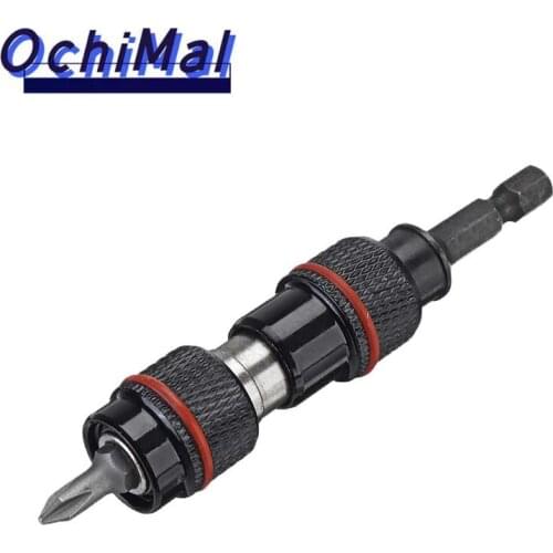 1Pc 6.35mm Magnetic Screw Drill Bit Holder Angle Pivoting Holder Screwdriver Drill Bit Drive Guide Extension Adapter High Torque
