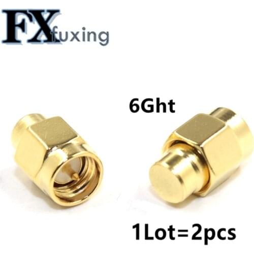 2pcs 2W 6GHz 50 ohm SMA Male RF Coaxial Termination Dummy Load Gold Plated Cap Connectors Accessories Terminal Male