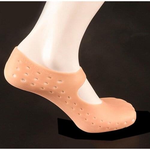2Pcs Silicone Foot Protector Foot Care Washable Silicone Heel Protector Compression Padded Sleeve Socks for Daily Wear
