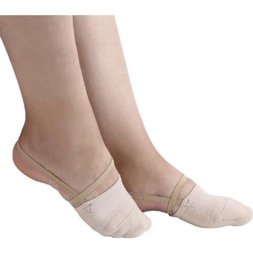 2020 Rhythmic Gymnastics Shoes Soft Half Socks Knitted Roupa Ginastica Professional Competition Sole Shoes Protect Elastic Skin