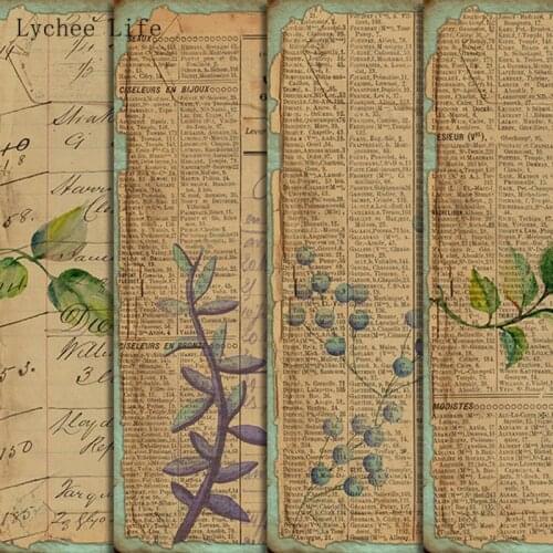 4Pcs/lot Leaves Plants Junk Journal Scrapbooking Pads Paper Origami Art Background Paper Card Making DIY Scrapbook Paper Craft