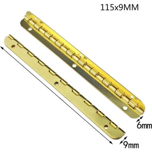 6Pcs Golden Antique Luggage Long Hinges Wooden Case Jewelry Hinges Hardware Furniture Decoration Cabinet Gift Box Hinges 115*9MM