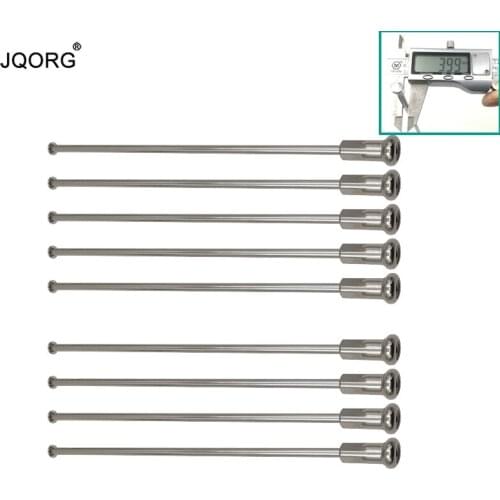 8 # Diameter 4.0 mm Straight Pull Lighting Sliver Color Material 304 Stainless Steel Straight Head Motorcycle Spokes With Nipple