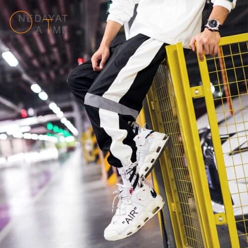 Hot Sale Mens Side Striped Harem Pants Tide brand Sweatpants Male Urban Casual Fashion Joggers trousers men Hip Pop Streetwear