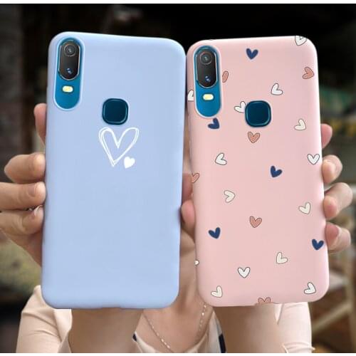 For VIVO Y11 2019 Case Love-Heart Candy Silicone Back Cover For Coque Vivo Y11 Y 11 2019 1906 1906_20 Soft TPU Phone Funda Shell