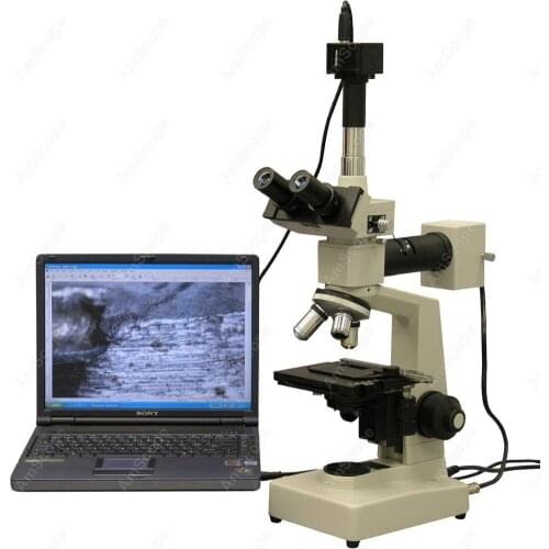 EPI Metallurgical Microscope-AmScope Supplies 40X-400X EPI Metallurgical Microscope + 1.3MP Digital Camera