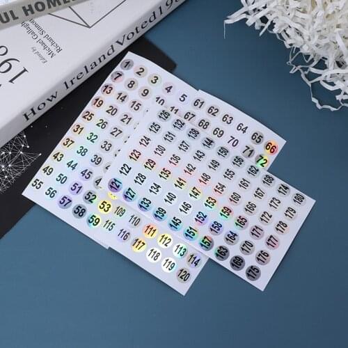 Number Sticker Label For Nail Polish Color Gel Varnish 1-60/ 61-120/ 121-180 Marking Numbering Manicure Tool