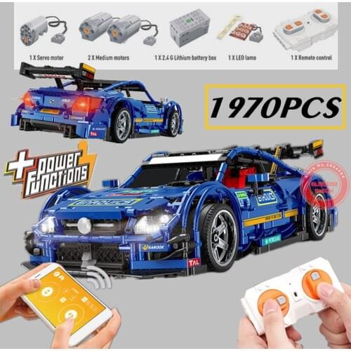 New Technical APP RC Racing Car 4X4 Driving Vehicle MOC Motor Power Function Building Blocks Bricks Toy Kid Gift
