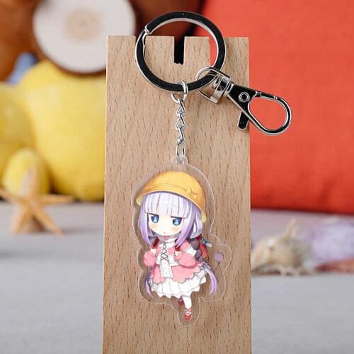 Hot Anime Kobayashi san Chi no Maid Dragon keychain for Bags Miss Kobayashis Dragon Maid Elma Key Chains Holder Rings