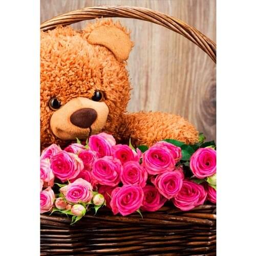 Kexinzu Full Square/Round Drill 5D DIY Diamond Painting "Flower bear" 3D Embroidery Rhinestone Cross Stitch Home Decor Gift Y334