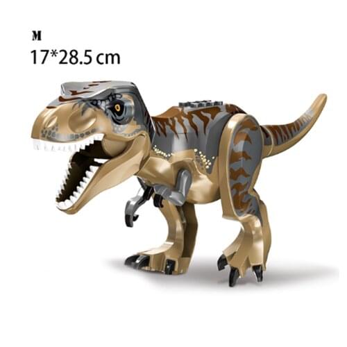 Jurassic Dinosaur World Dino Park Building Blocks Tyrannosaurus Rex Triceratops Assembles Figure Bricks Toys For Kids Children