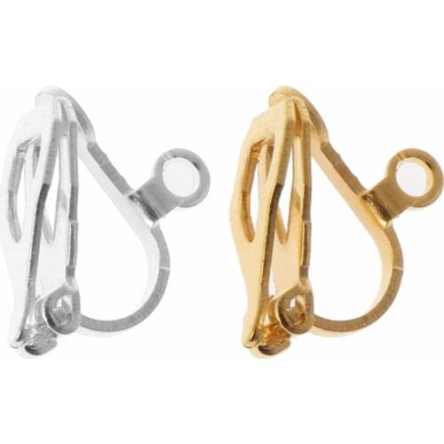 20Pcs Clip-on Earring Converter with Easy Open Loop DIY Earrings Jewelry Finding