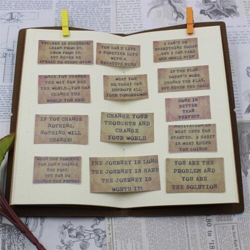 KSCRAFT Rectangular Retro Self- adhesive Planner Stickers for Scrapbooking/ DIY Crafts/ Card Making Decoration