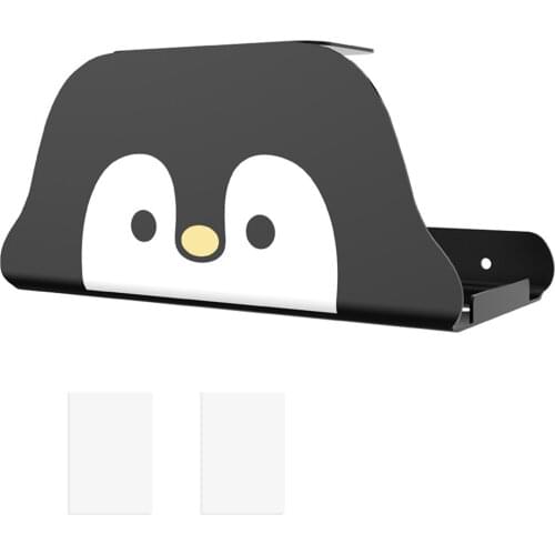 Hotel Penguin Design Cute Portable Napkin Dispenser Kitchen Carbon Steel Bathroom Paper Holder Punch Free For Home Countertops