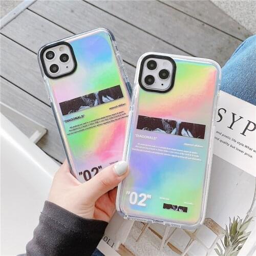 High quality fashion art Mona Lisa Laser glisten clear Silicon case for iPhone 12 11 Pro XR X XS MAX 7 8plus luxury letter cover