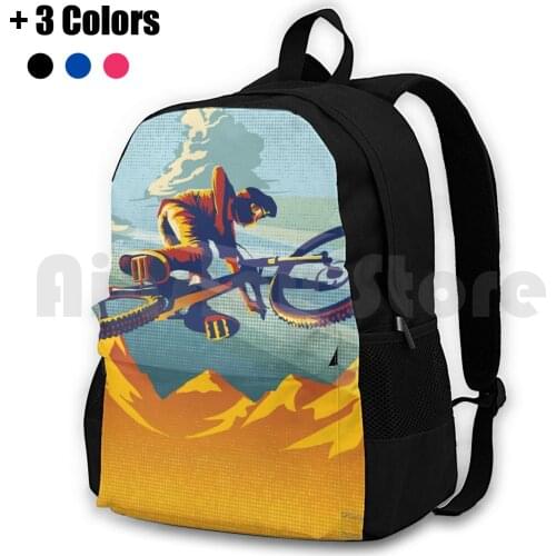 My Air Miles Outdoor Hiking Backpack Waterproof Camping Travel Mountain Bike Mountain Biker Cycling Art Cycling Mountain Bike
