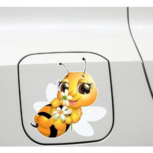 Car Auto Sticker Tank Decal Removable Waterproof Adhesive Sticker DIY Bee Pattern Decor for Car Gas Lid
