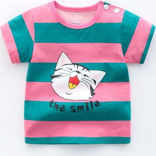 New Cartoon Baby Boys T-Shirts For Summer Infant Kids Short Sleeve Tees Baby Boy Girl Clothes Cotton Toddler Tops