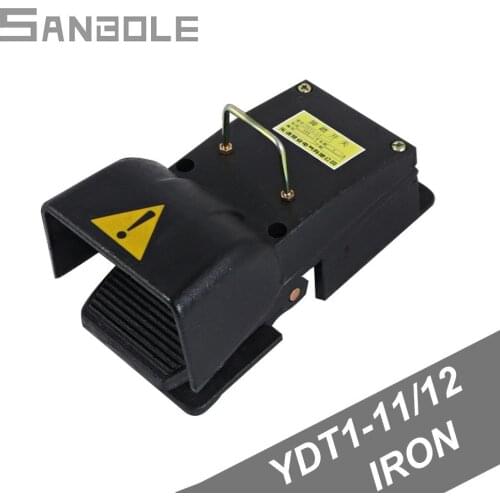 Foot Switch Punch YDT1-11 YDT1-12 Momentary Reset type Machine Tool Switch Cast Iron Silver Contact 1NO 1NC / 2NO 2NC