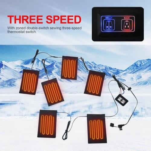Jacket Heating Sheet USB Electric Heated Jacket Heating Pad Outdoor Themal Warm Winter Heating Vest Pads For DIY Heated Clothing