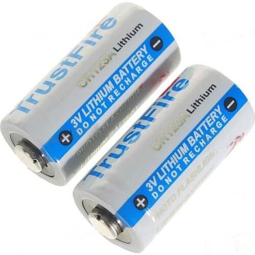 Wholesale 100PCS/LOT High Quality TrustFire Lithium CR123A 3V 1400mah Battery 3V CR 123A Batteries