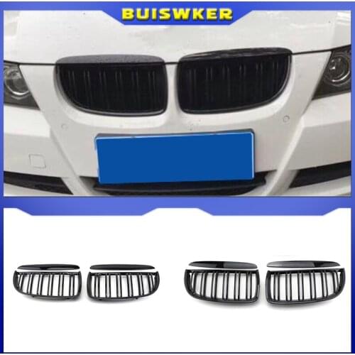 Car Front Kidney Replacement Grilles For BMW 3 Series E90 E91 320i 323i 328i 335i 2005 2006 2007 2008 Racing Grill Hood Eyelids