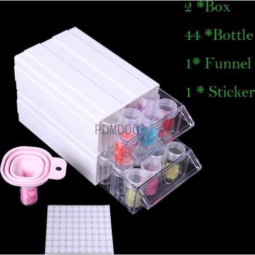 22/28 Slots Plastic Storage Box Diamond Painting Kits Nail Tool Organizer Boxes and Individual Round Grids for Storage Beads