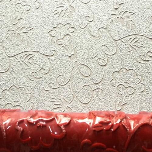 DIY 7"inch soft rubber roller pattern decorator roller wood grain wall paint roller tools 111T wall membrane rubber roller