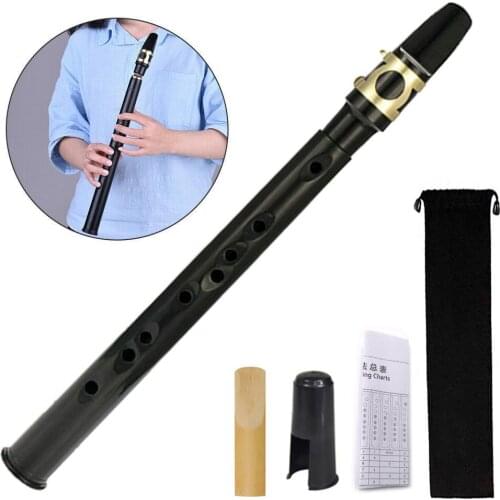 Black Saxophone Set Pocket Sax Mini Portable Saxophone Little Saxophone With Sax Reeds Carrying Bag Tooth Pastes for Beginners