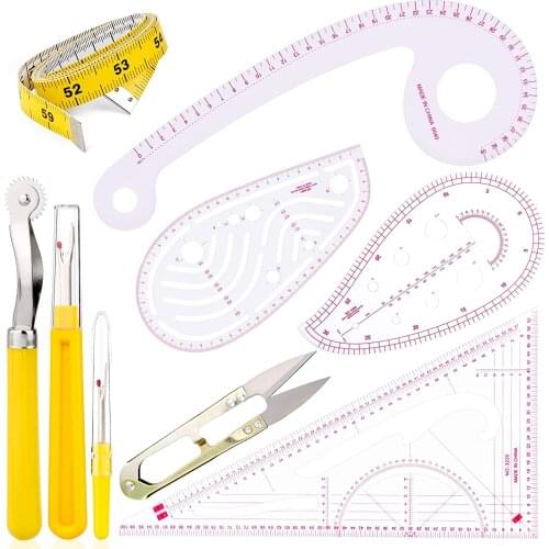 Sewing suit French curve ruler scribing wheel seam ripper and other accessories are very suitable for designer pattern makers