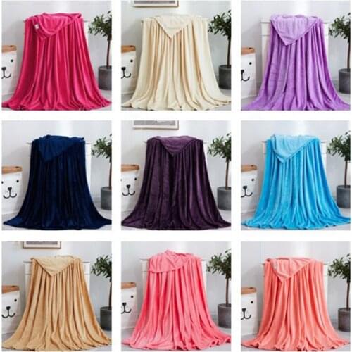 Bedroom accessories Woollen blanket blanketry Bedclothes Bed Blanket Solid Super Soft Air-conditioned pet quilt comfortable New