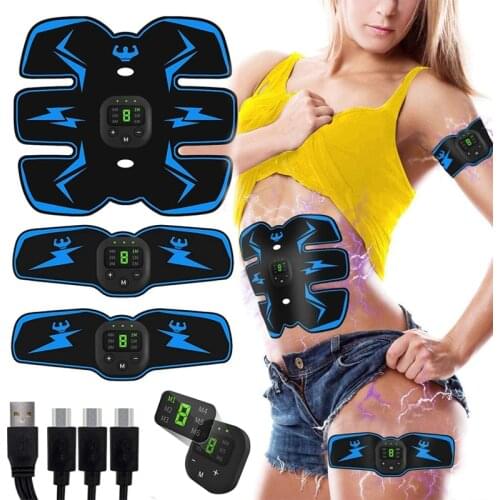 Abdominal Muscle Stimulator Trainer EMS Abs Wireless Leg Arm Belly Exercise Electric AB Simulator Massage Press Workout Home Gym